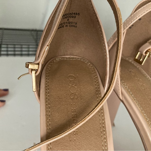 ASOS pointy heels strap soft pink toe Strap 8 - Picture 3 of 6